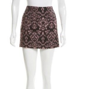 Alice & Olivia Black and Pink Patterned Skirt